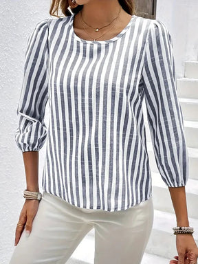 StripeShine Blouse