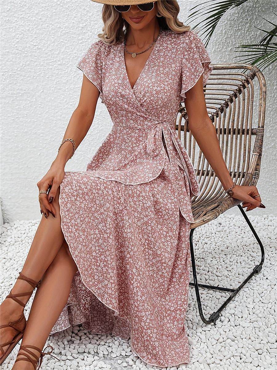 PinkFlair Midi Dress