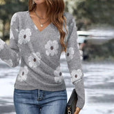 FlowerGray Sweater