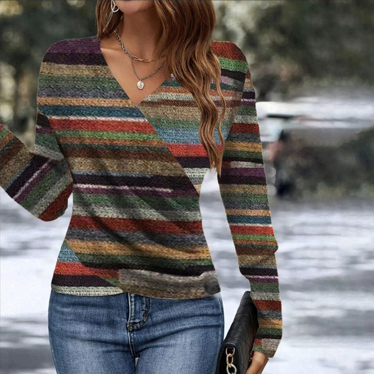 Colorful stripes sweater