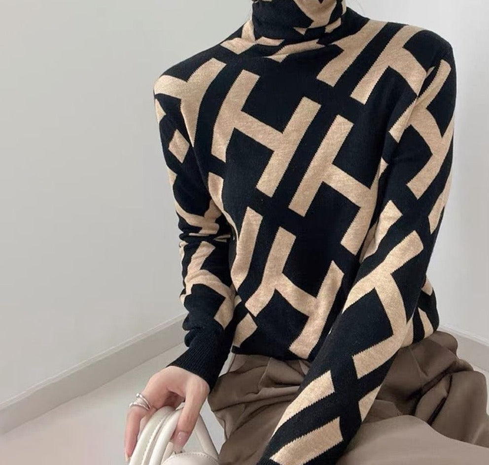 HerbstTrend® - Modern printed sweater with long sleeves