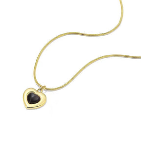 Elendi® - Love Black Onyx Pendant Necklace