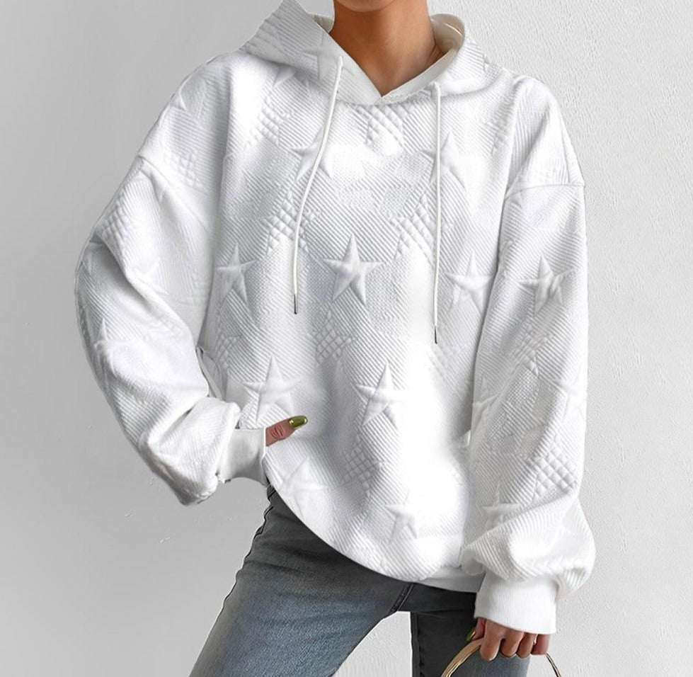 SpringStil® - White plain sweatshirt with long sleeves