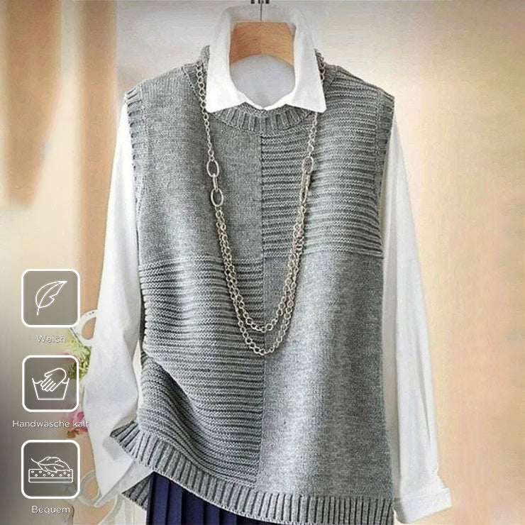 Celestial® - Grey sleeveless plain sweater