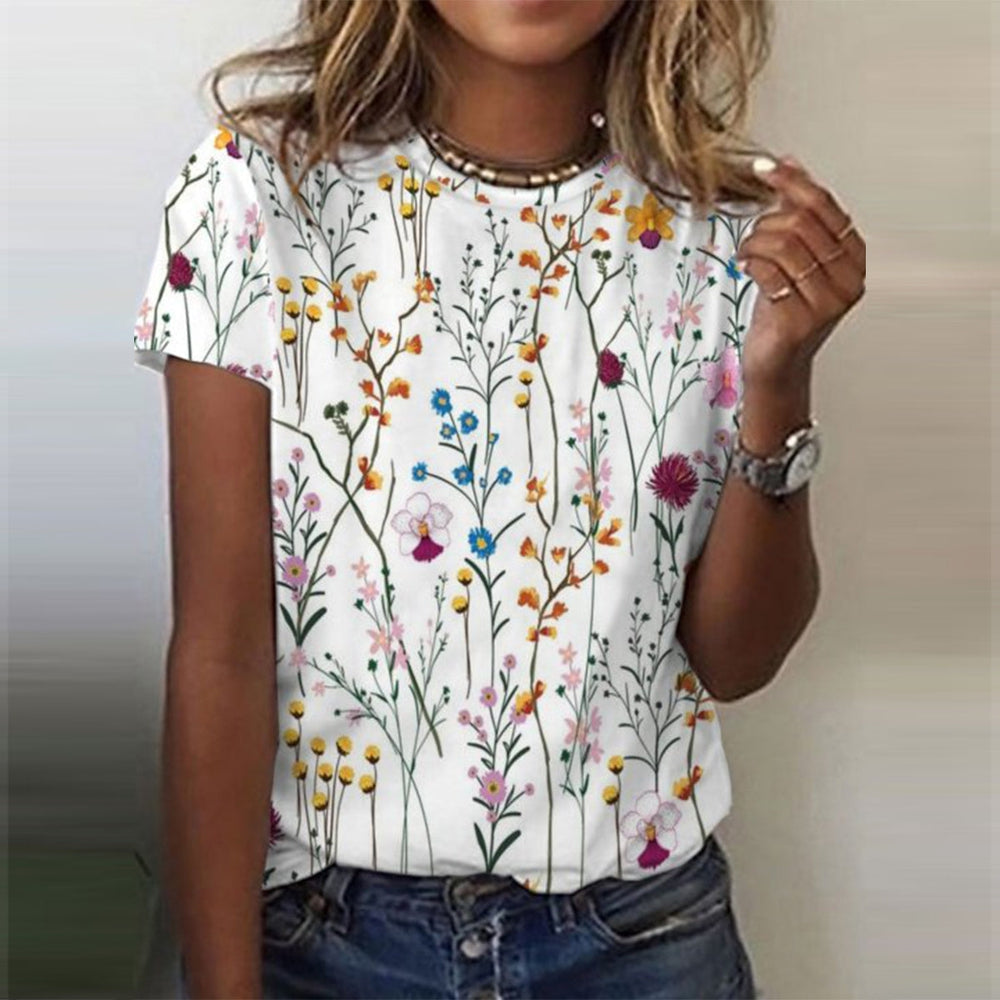 PureWear® - Arizona Garden White Short Sleeve Top