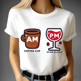 Morning Coffee &amp; Evening Wine T-Shirt