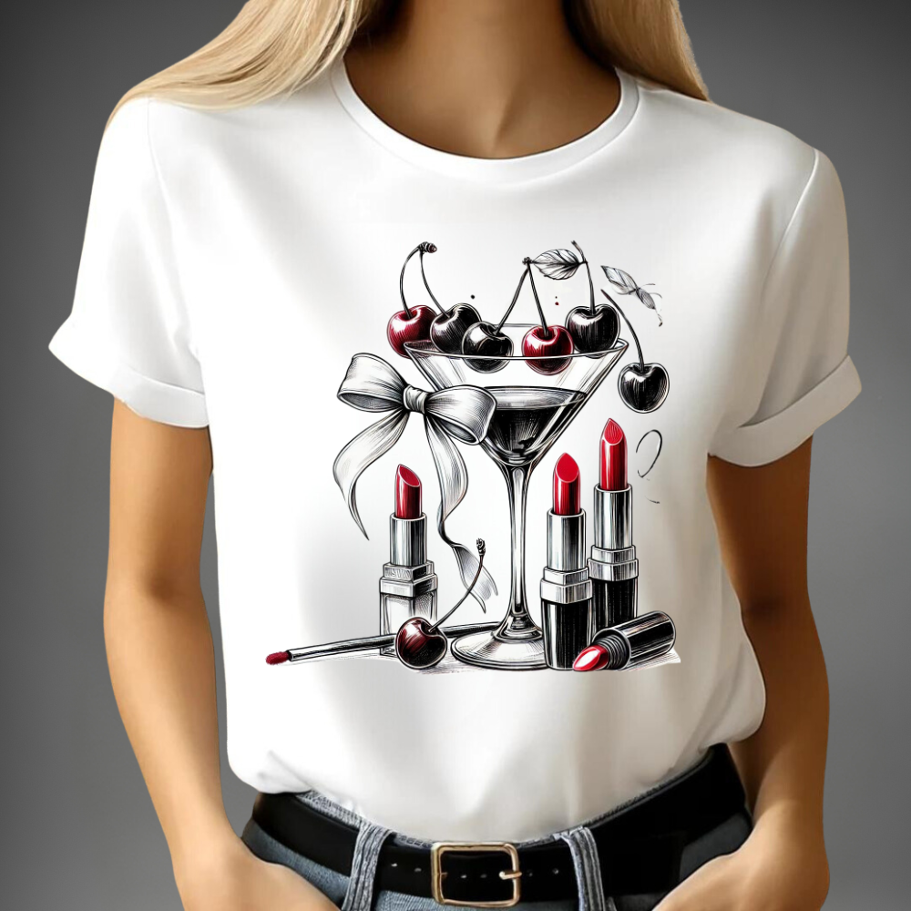 Cherry Lipstick - T-Shirt