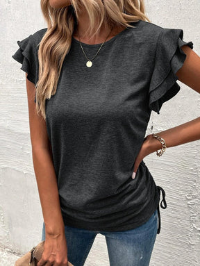 PureWear® - Grey short sleeve plain top