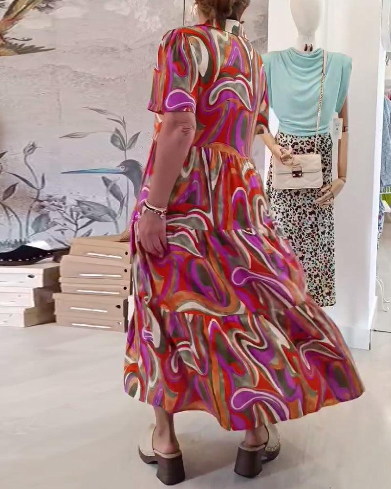 Color swirl dress