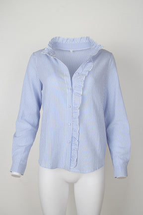 SpringStil® - Blue long-sleeved shirt with print