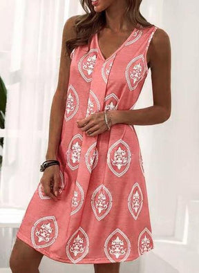 Naturlux® - Great State Coral Printed Dress