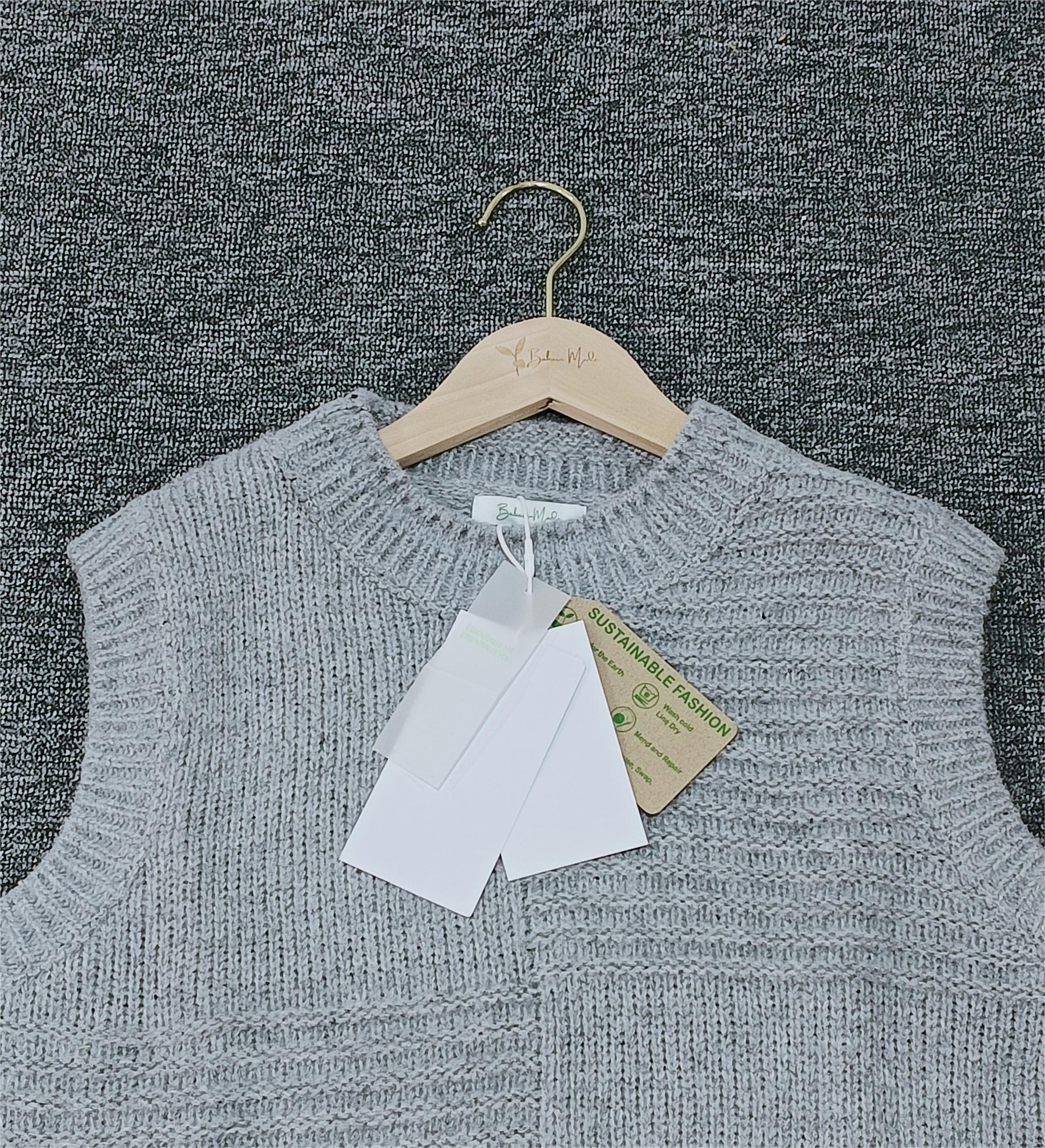 Celestial® - Grey sleeveless plain sweater