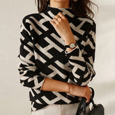 BlütenBliss® - Geometric sweater with black alphabet