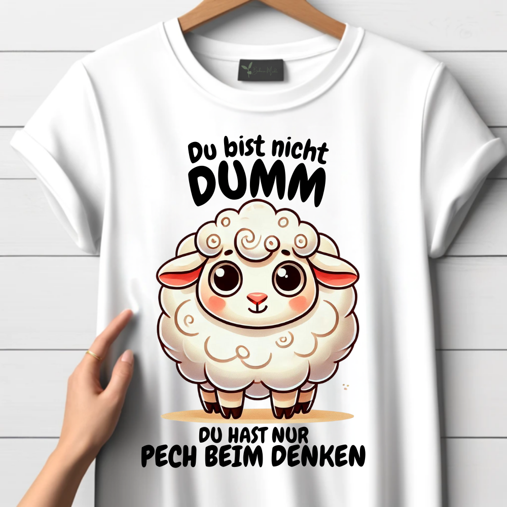 Sheep with bad luck shirt