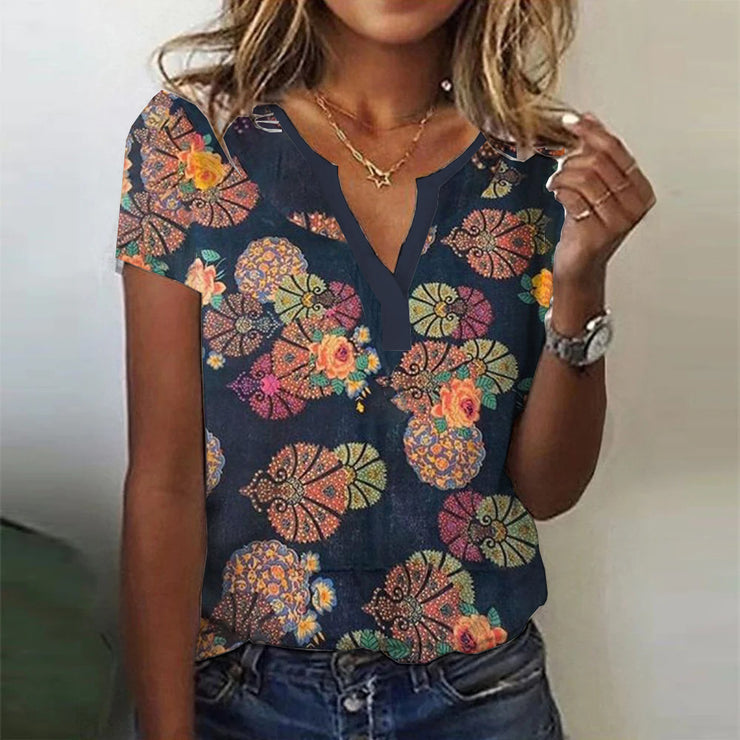 PureWear® - Trendy short-sleeved print top