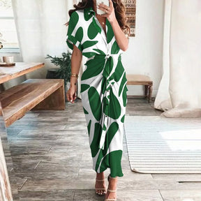 Green Leaf Maxi Dress