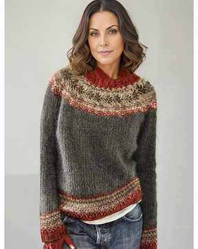 WinterTrend® - Long-sleeved sweater with stylish print