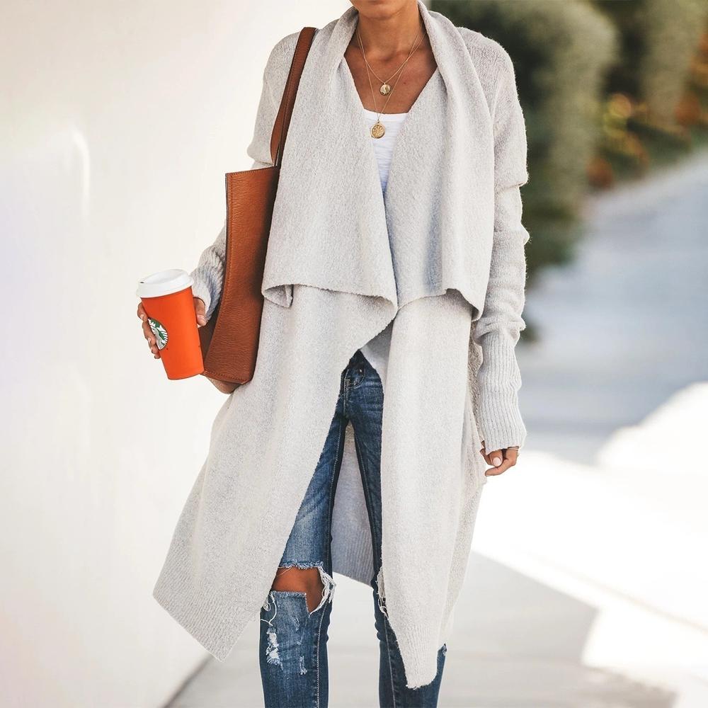 WinterTrend® - Long-sleeved, plain cardigan