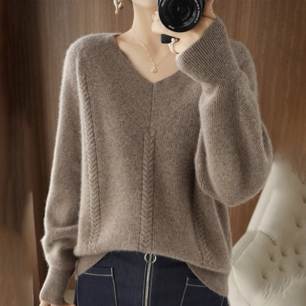 WinterStil® - Plain V-neck sweater