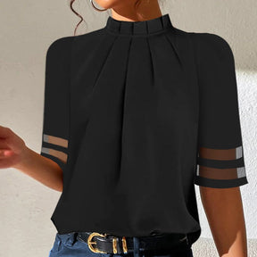 BlütenBliss® - Cool black plain top with round neck