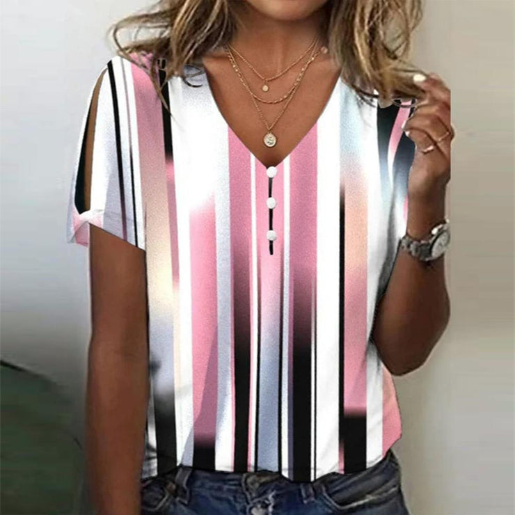 EcoExotica® - Comfortable striped short sleeve top