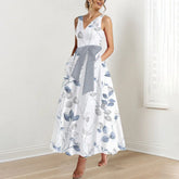 White Leaf Maxi Dress 