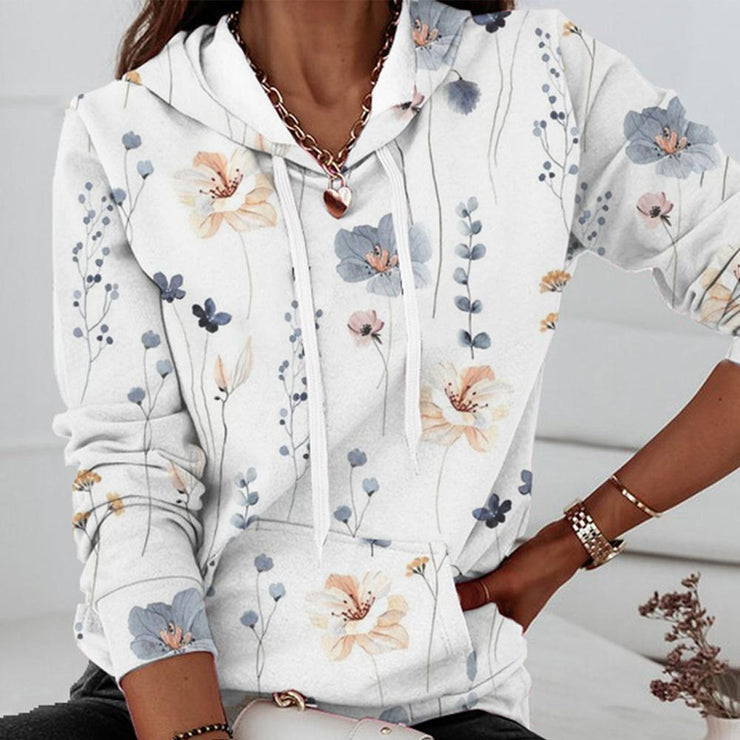 FallStil® - White long sleeve sweatshirt with print