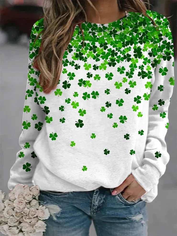 FallStil® - Four Leaf Clover April Fool's Long Sleeve Top