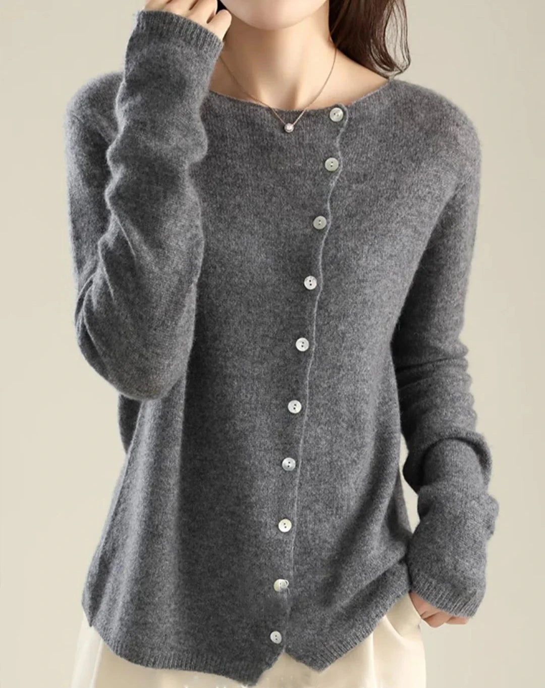 Asymmetrical knit look