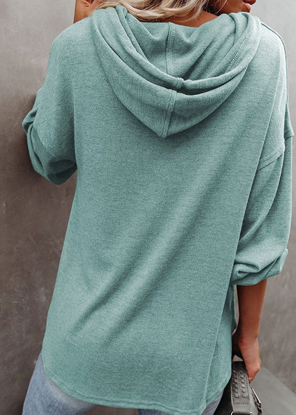 FallStil® - Turquoise plain long sleeve sweatshirt