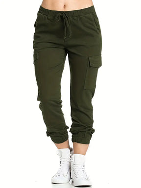 BioBlüte® - Olive green cargo jogging comfort pants