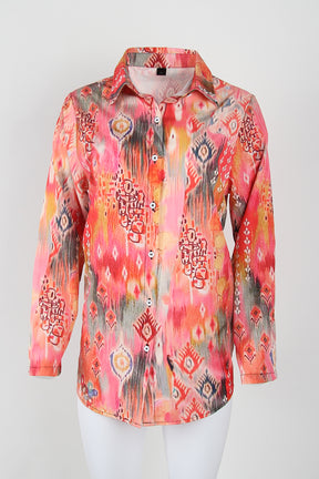 SpringStil® - Romantic shirt with floral print and 3/4 sleeves