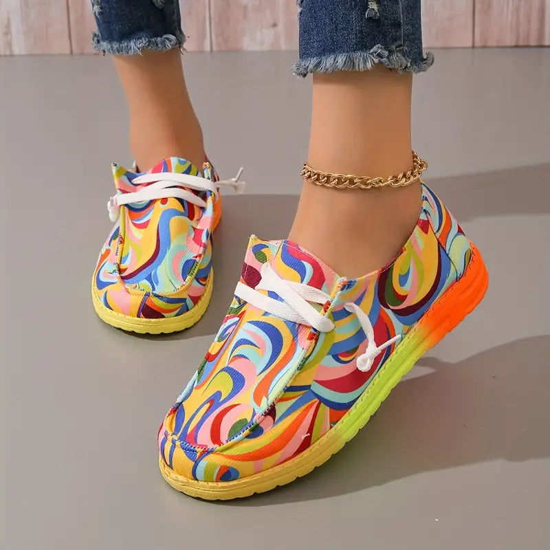 BioBlüte® - Psychedelic color swirl sports slipper