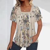 Khaki flower top