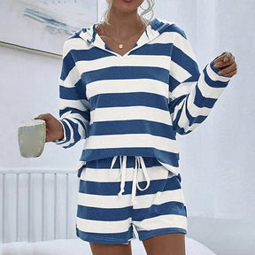 FallStil® - Blue and white striped 2-piece lounge set