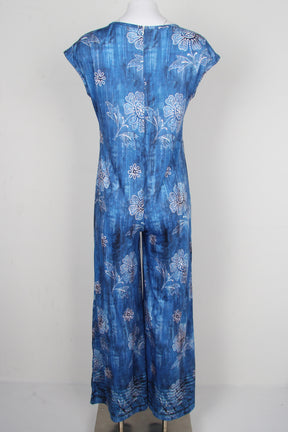 FloralBlue Jumpsuit