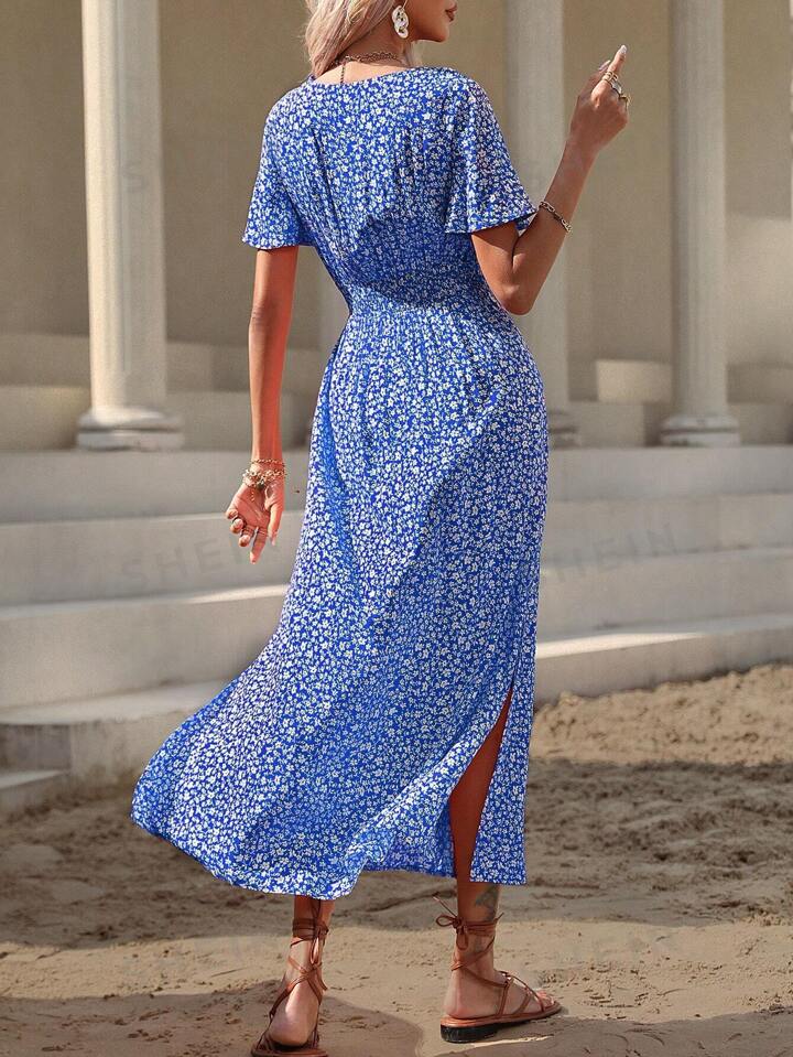 Sky blue maxi dress