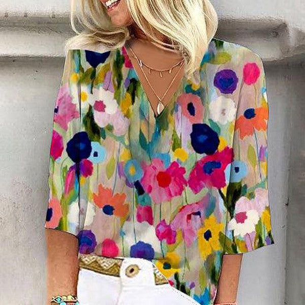 Romantic floral blouse