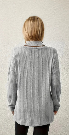 Reunification® - Cut out split v-neck sweater