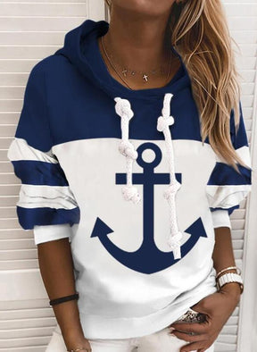 FallStil® - Anchor long sleeve color block hoodie