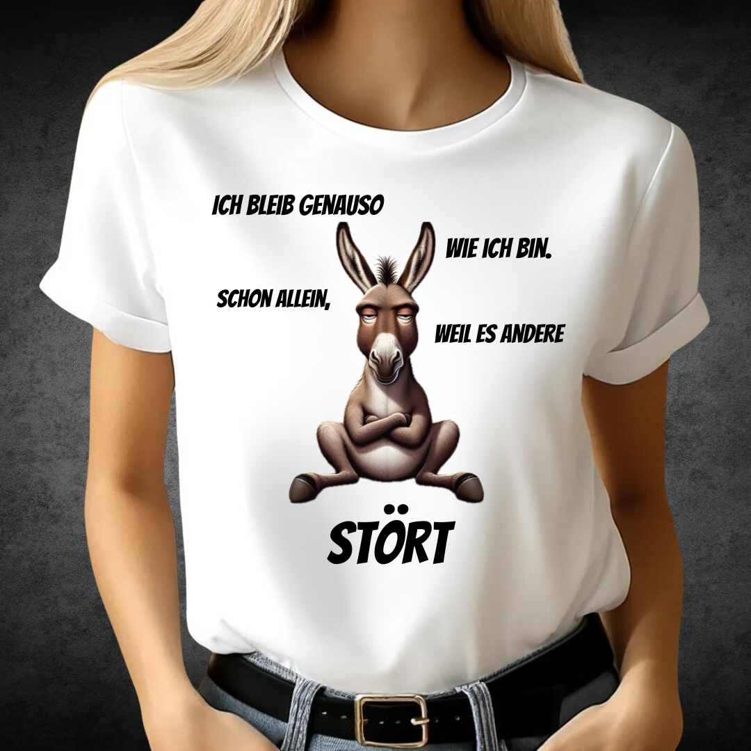 Störrischer Esel | Lustiges Statement Shirt | Humorvoller Winterlook | Perfektes Geschenk für kalte Tage