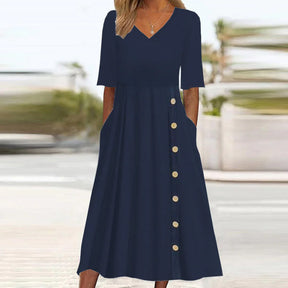 Sea blue midi dress