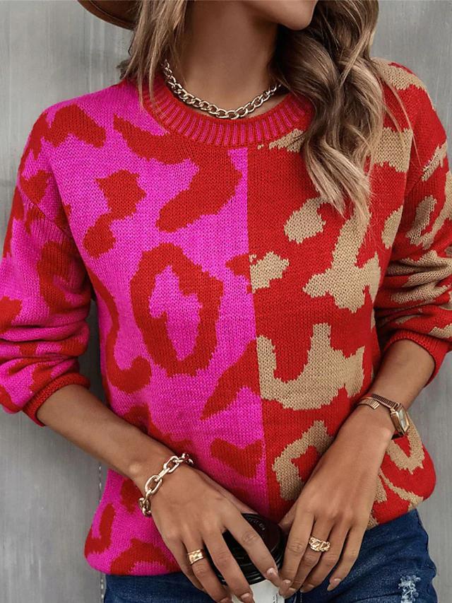 FallStil® - Long-sleeved sweater with red print