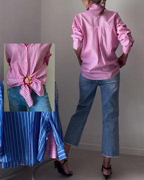 StripeElegance Shirt Pink