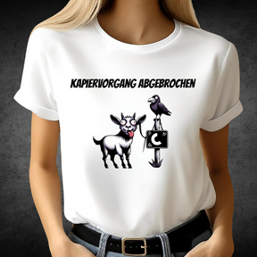 Kapier-Vorgang Abgebrochen Shirt | Lustiges Ziegen-Design | Humorvolles Statement-Shirt | Perfekt für kalte Wintertage