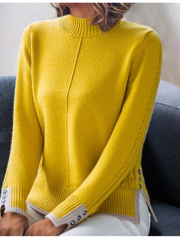 FallStil® - Beautiful yellow plain sweater