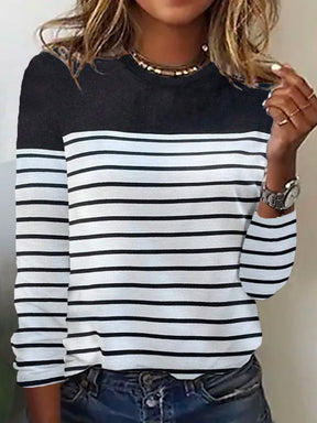 EcoExotica® - Comfortable striped long sleeve top