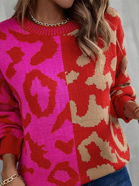 FallStil® - Long-sleeved sweater with red print