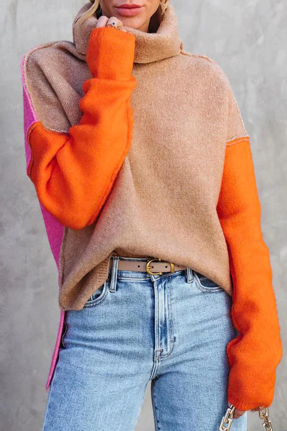 HerbstTrend® - Stunning Color Block Sweater