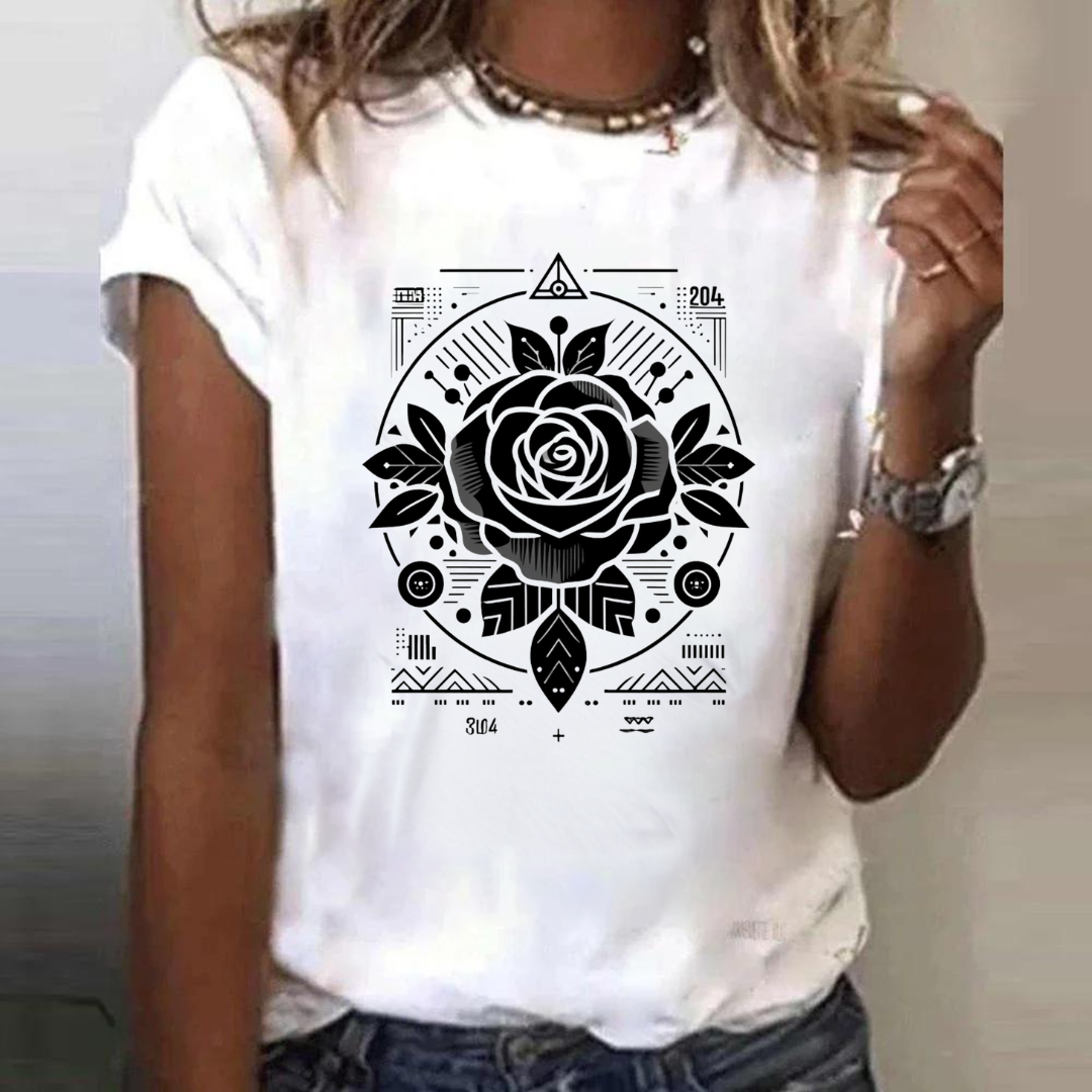 Graphic Rose Art Shirt